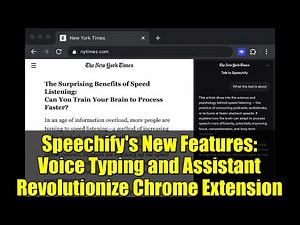 Speechify's New Features: Voice Typing and Assistant Revolutionize Chrome Extension