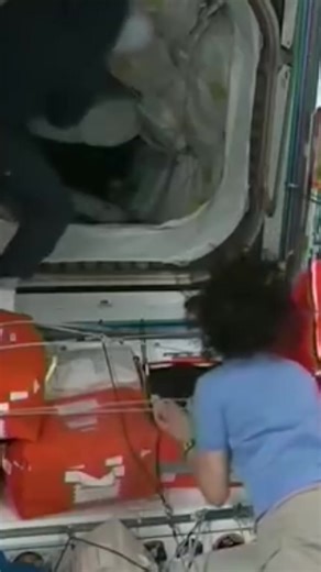 Russian cosmonaut lightens the mood with an alien mask while joining newcomers after their SpaceX capsule docks at the station to rescue astronauts who have been stranded in space for nine months. | Substance News