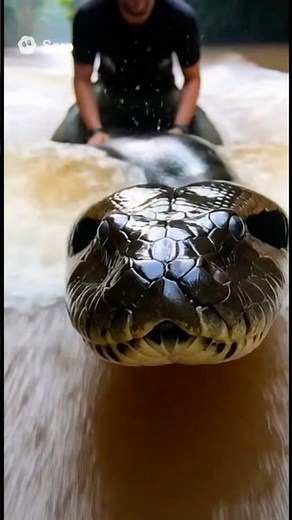 It’s like riding a giant muscle #amazonsnakes