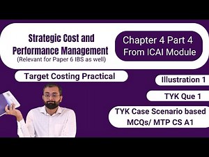 Target Costing Practical Questions | SPOM Set B SCPM Chapter 4 TYK Que 1 and MCQs | Part 4