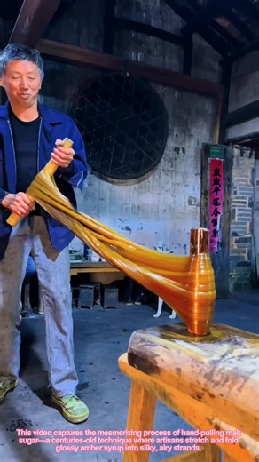 Traditional Sugar Pulling Art 🍯✨ (Ancient Sweet Craft Revealed!) | Jannie Kie