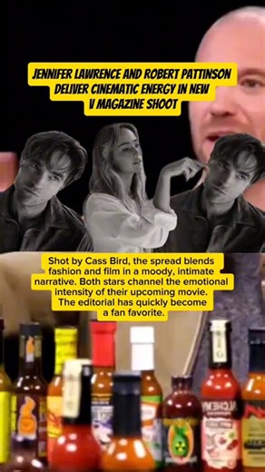 Jennifer Lawrence and Robert Pattinson Deliver Cinematic Energy in New V Magazine Shoot