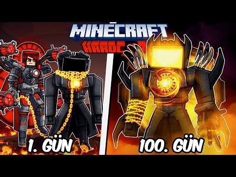 Hardcore Minecraft'ta TITAN TV MAN Olarak 100 Gün Geçirmemin Hikayesi...
