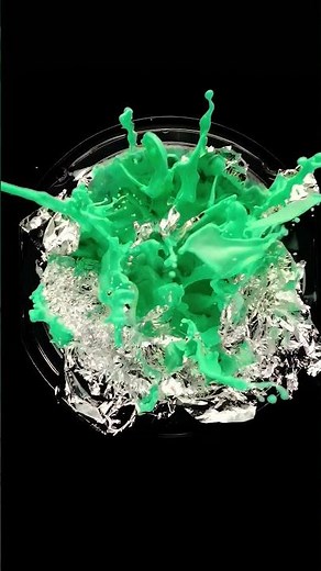 Green Paint vs Silver Leaf | Ultra Slow Motion Bass Impact