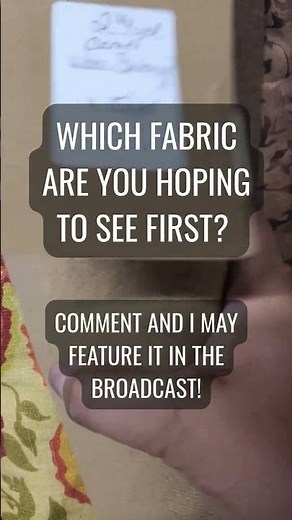 Live Fabric Sale - TONIGHT!