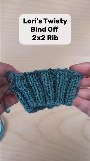 Stretchy bind off for 2x2 ribbing that doesn't flare (Lori's Twisty Bind Off)