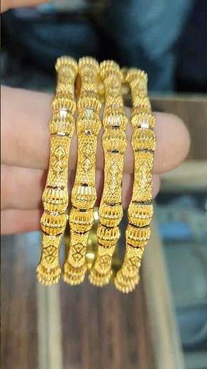 (22K GOLD BANGLES SHINING DESIGN) ✨ | Latest Gold Bangles Making 💍🔥 #GoldBangles #JewelryMaking