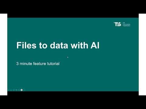 TS NoCode: Converting files to structured data