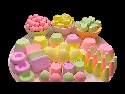 bright colors🍡🍭 | The sound of crushing baking soda | #ASMR