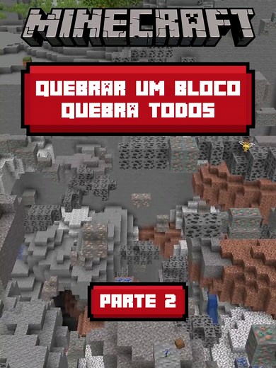 Assista o vídeo completo 🔗 na Bio! minecraft, se eu Quebrar um Bloco Quebra Todos | Parte 2 #minecraft #minecraftbedrock #mod