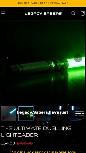 The most affordable, unbreakable saber by Legacy Sabers. Up to 8 colours to choose from ✅ Flash on clash ✅ Perfect for duelling ✅ Realistic saga sounds ✅ Get yours on sale today! | Legacy Sabers
