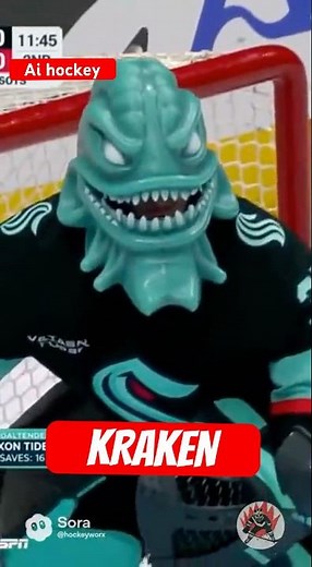 NHL GOALIE MASK: KRAKEN #5 #hockey #nhl