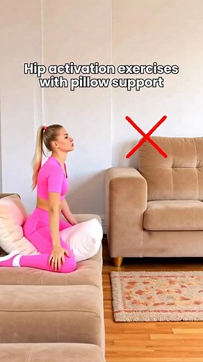 @jessie.pelviccoach on Instagram: "wake up your hips & get them moving with a pillow! 🛏️💪 Using a pillow as support, activate your hips, improve flexibility, and reduce tension. This simple move will make a huge difference in your mobility and comfort. 👉 Download the app for more hip activation exercises you can do anytime, anywhere! #HipActivation #Mobility #CoreStrength #HomeWorkout #Wellness #Stretching #Flexibility"
