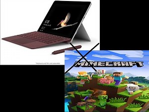 Minecraft on the Microsoft Surface Go, 128GB SSD, 8GB Ram, Intel Pentium Gold Y4415