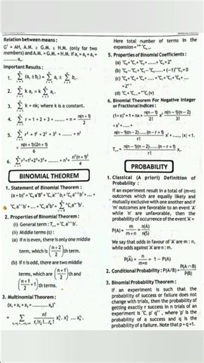 eamcet maths important formulas part 6