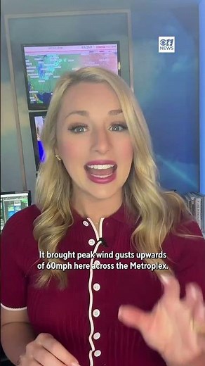 Winds in Texas knock over a Whataburger sign in Fort Worth