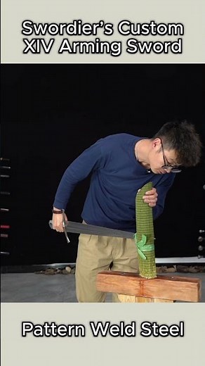 Swordier Custom XIV Arming Sword Tatami Mat Cutting Test.