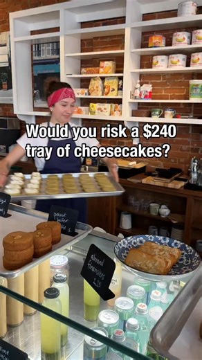 apprentice bakery training is not for the faint of heart!requires bravery on both sides of the table :) Haley and Julia did great with the pistachio cheesecakes, hardly any stress at all… (yikes!) | Belleville Bakery & Catering