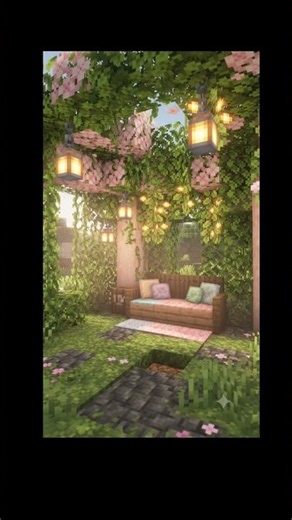 I Built a Magical Minecraft Reading Nook 🌸✨📚 #Shorts #minecraft #minecraftshorts #MinecraftBuild