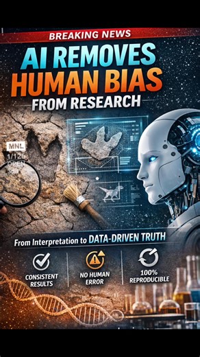 BREAKING: AI is removing human bias from scientific research A new wave of artificial intelligence is transforming how scientists analyze data making research more objective than ever before. In a recent breakthrough, researchers used AI to identify dinosaur footprints with unprecedented accuracy. Instead of relying on human interpretation, the system analyzes measurable data like toe angles, pressure distribution, and symmetry. 📊 The result? • Consistent findings • Reduced human error • Fully 