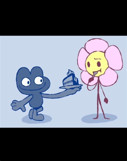 Flower Eats Four's Cake [BFDI Comic]
