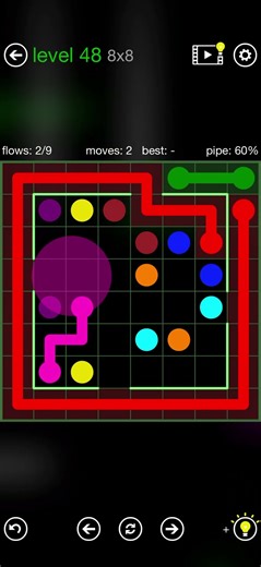 Flow Free - Walls - Courtyard Pack - Level 48 (8x8)