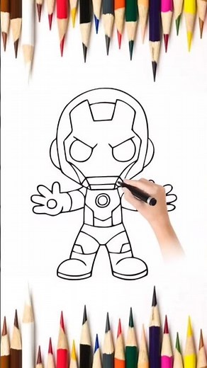How to draw Iron Man step by step