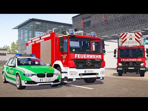 Emergency Call 112 - Regensburg Police & Multi Firefighter on Duty! 4K