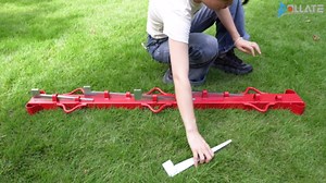 4ft Woven Wire Fence Stretcher Bar with 5 Wedges, Heavy Duty Fence Stretcher Tool, Anti-Corrosion Coating Steel Woven Wire Stretcher for Farms, Ranches & Outdoor Fencing