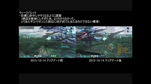 PSO2 2015/10/14 アップデート前と後の挙動比較