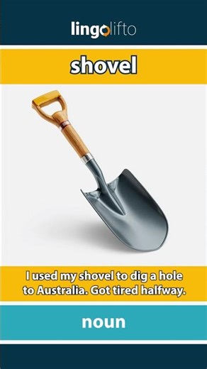 🇬🇧 Shovel Meaning : Flash Card : Learn English Vocabulary