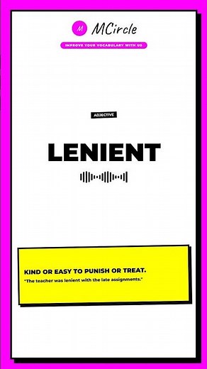 Learn English: What is Lenient? | Vocabulary Shorts