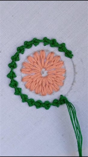 Most Viral and trending hand embroidery tutorial #handembroidery #beginnersstitch #loopstitch