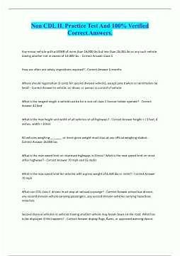 Non CDL IL Practice Test And 100 Verified Correct Answers2058