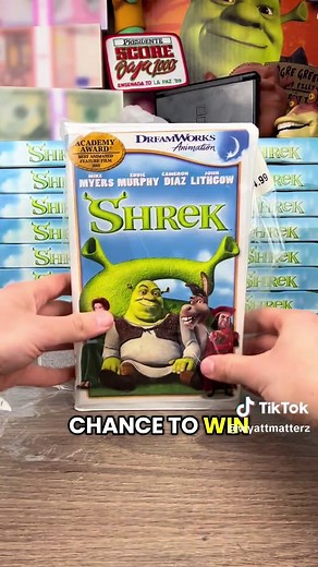 Rare Edition Shrek VHS with Mustang Prize