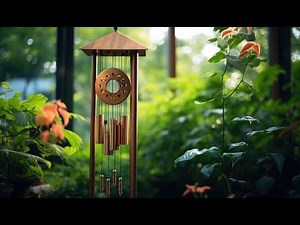 No Stress Wind Chimes Metal Wood Tranquility