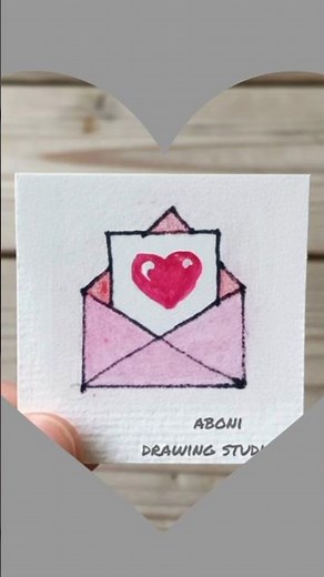 Cute Love Letter Envelope Drawing 💌 | Easy Step-by-Step Pencil Art | #LoveDrawing #Shorts