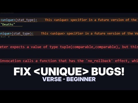 How to Fix Unique Specifier Bugs in Verse! #uefn #verse