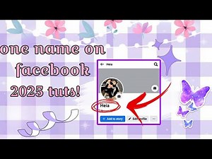 how to ONE NAME on facebook (2025)
