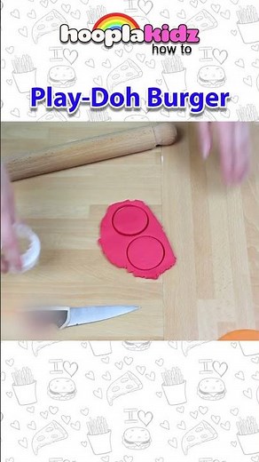 DIY Play Doh Burger #shorts #artshorts #howtomake #youtubeshorts 🍔