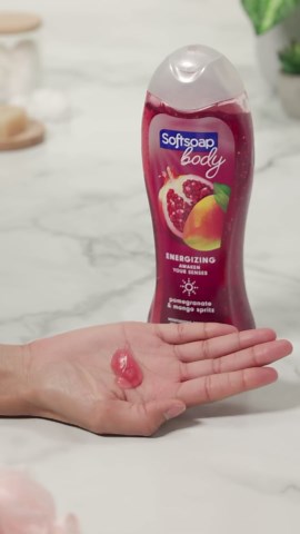 Softsoap Body Wash and Antibacterial Hand Soap Bundle with Pomegranate Mango Moisturizing Body Wash, Exfoliating Coconut Butter Scrub, Crisp Clean and Fresh Scent Hand Soaps, 4 Piece Set