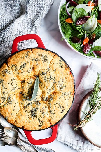 Black Eyed Pea Sweet Potato Cornbread Pot Pie | Vanilla And Bean