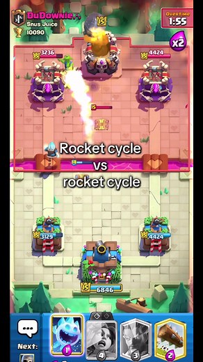 Rocket Cycle Strategy in Clash Royale Gameplay