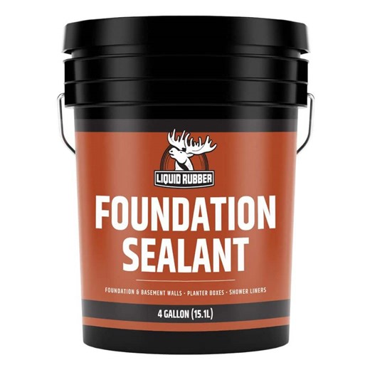 Check The Home Depot's Q&A Before Buying: LIQUID RUBBER Foundation Sealant 4 Gal. Black Waterproof Coating for Foundations, Retaining Walls and Concrete Surfaces in Black