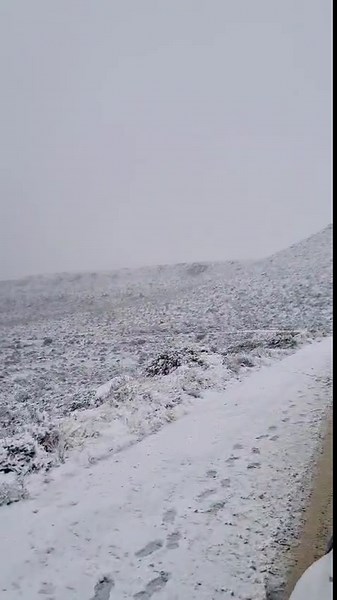 Snow on the Road to Nieu-Bethesda, Eastern Cape