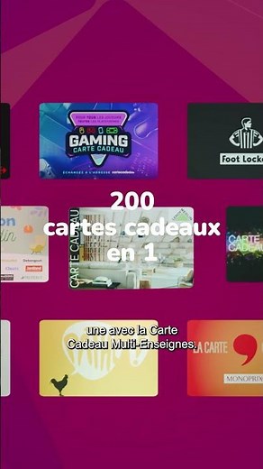 Carte cadeau Multi-Enseignes - plus de 200 cartes cadeaux en ligne différentes au choix