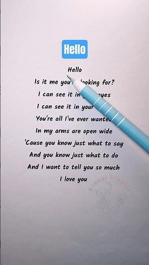Sing Along & Learn English 🎤 | *Hello* – Heartfelt Karaoke