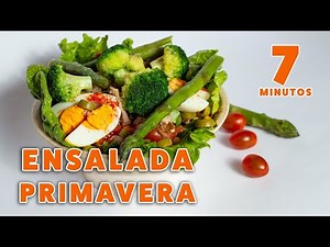 Como hacer una Ensalada Primavera ( en 7 minutos) Super Facil ! 🍏