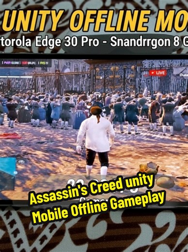 Assassin’s Creed Unity on Android 🔥 | Offline Gameplay via GameHub Emulator | Snapdragon 8 Gen 1 #gamehub #winlator #asassinscreedmobile #AssasinscreedunityMobile