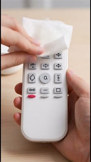 Clean remote controls with alcohol wipes #Shorts